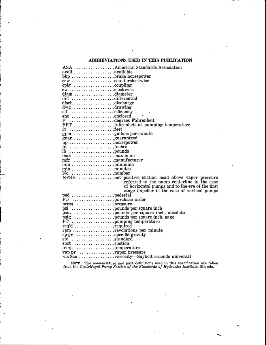 API Standard 610 First Edition 1954