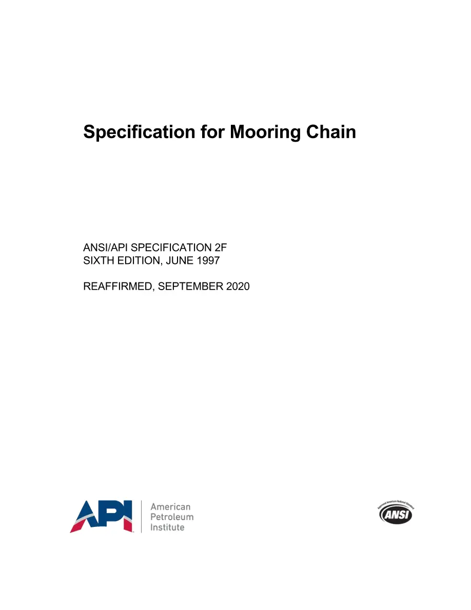 API Spec 2F (R2020) pdf