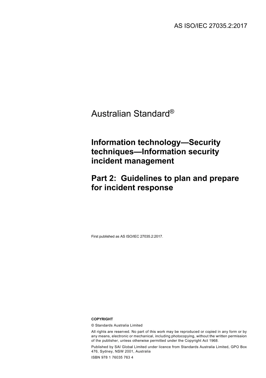 AS ISO/IEC 27035.2:2017 pdf