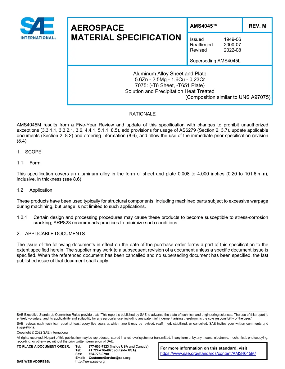 SAE AMS4045M pdf