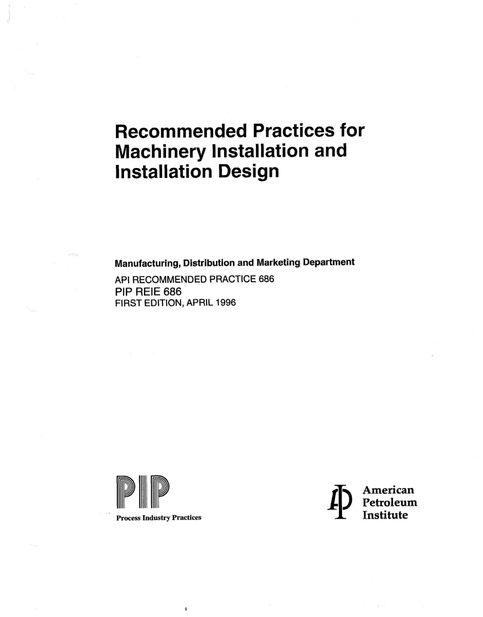 API RP 686 First Edition pdf