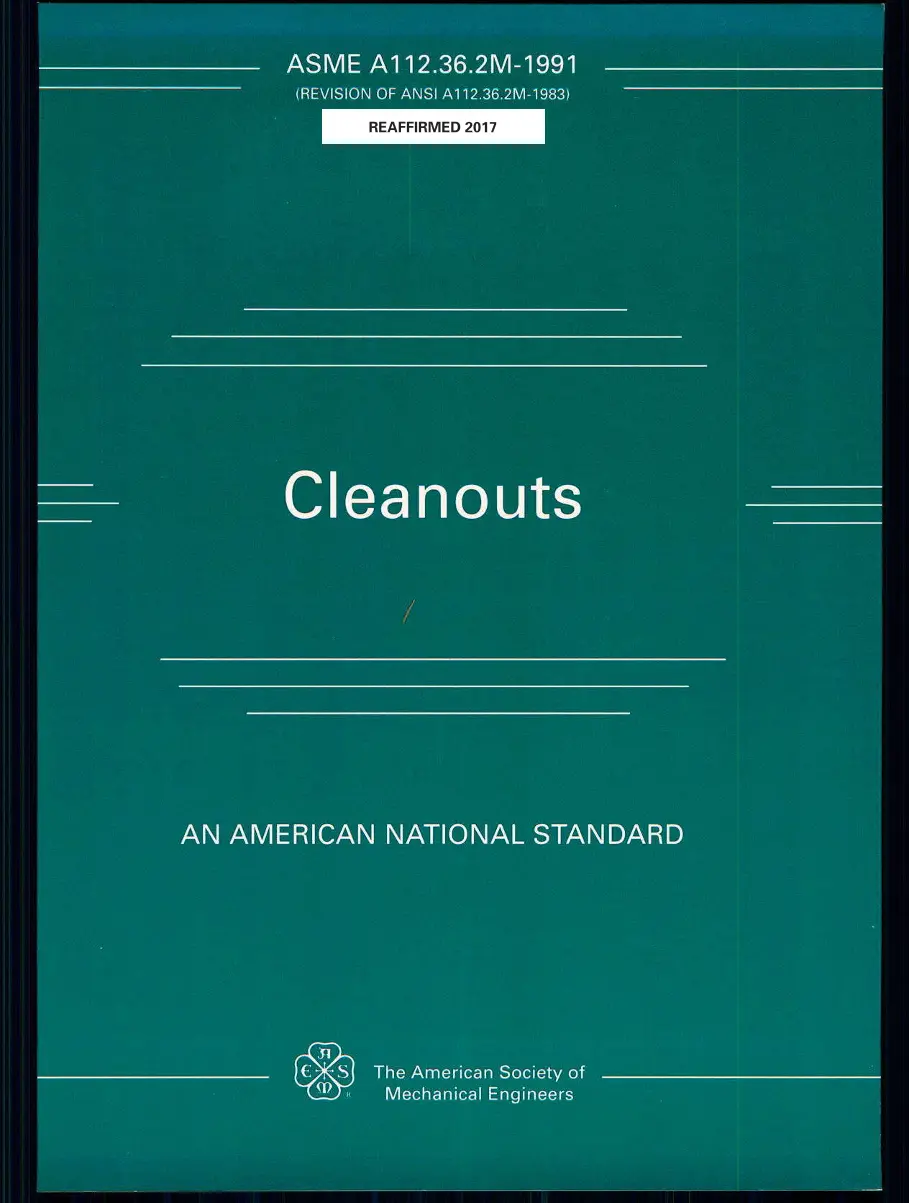 ASME A112.36.2M-1991(R2017) pdf