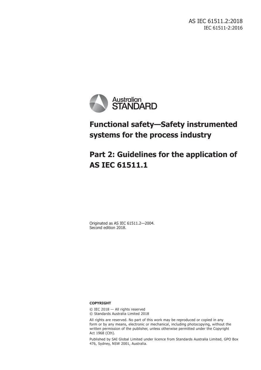 AS IEC 61511.2:2018 pdf