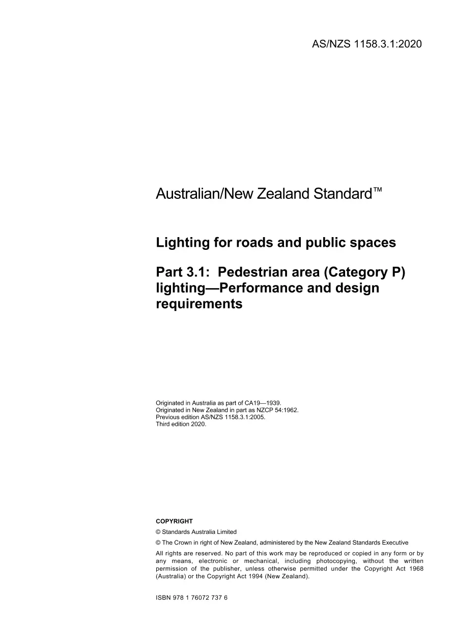 AS/NZS 1158.3.1:2020 pdf