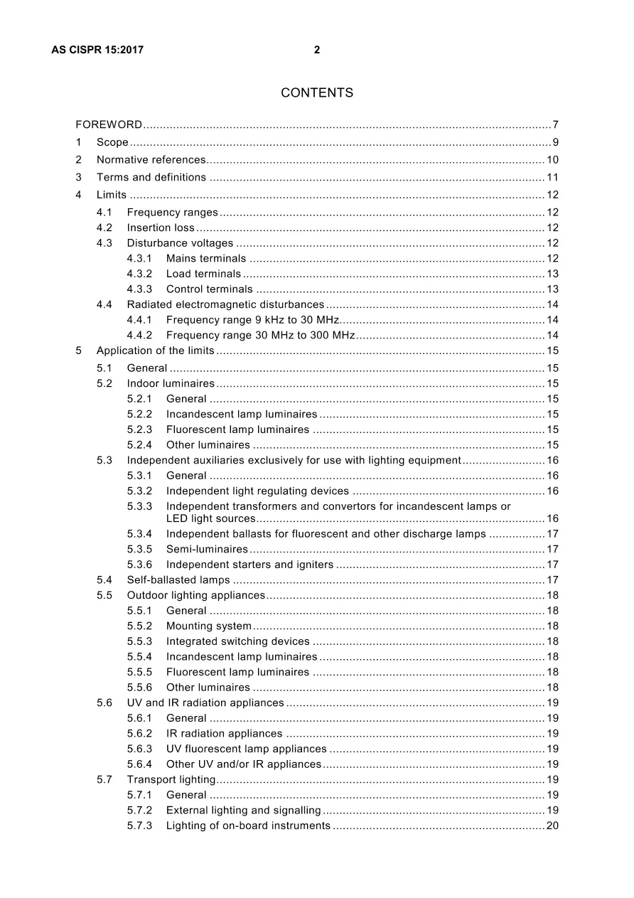 AS CISPR 15:2017 pdf