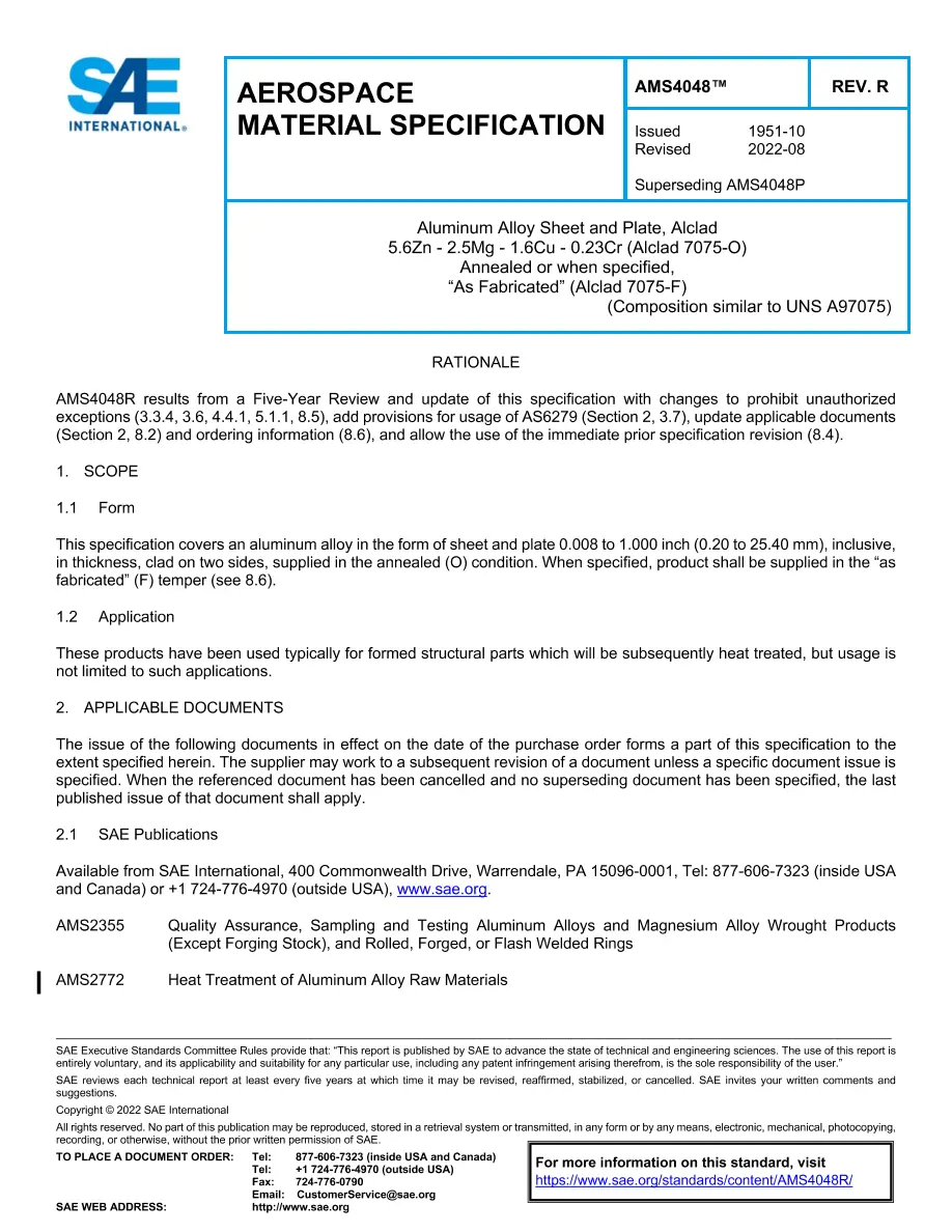 SAE AMS4048R pdf