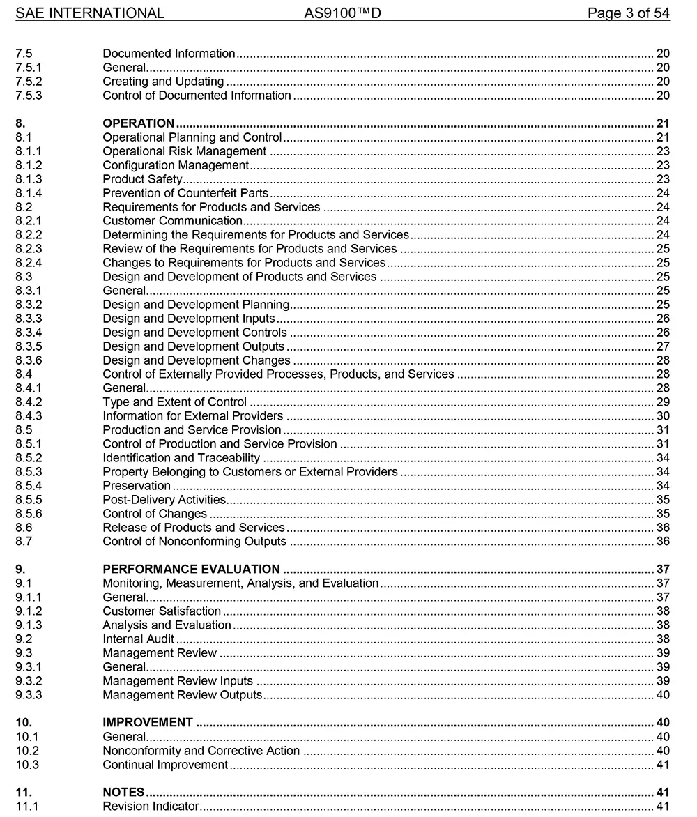 SAE AS9100D Standard PDF