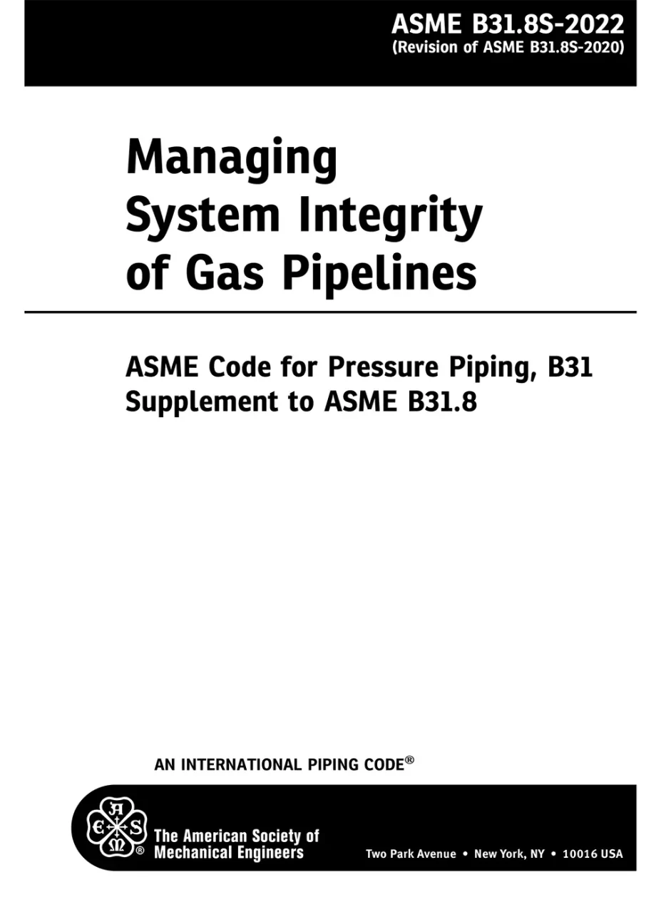 ASME B31.8S-2022 pdf