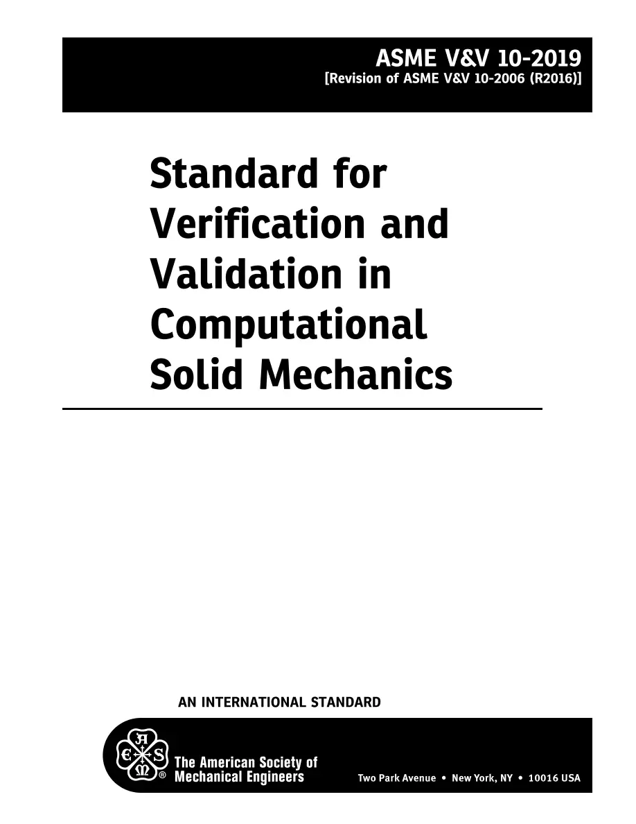 ASME V&V 10-2019 pdf