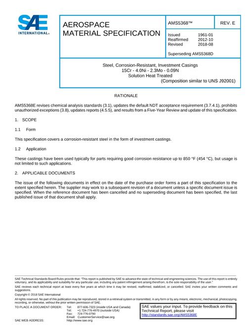 SAE AMS5368E pdf