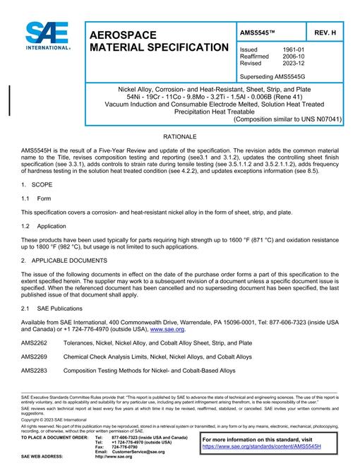 SAE AMS5545H pdf