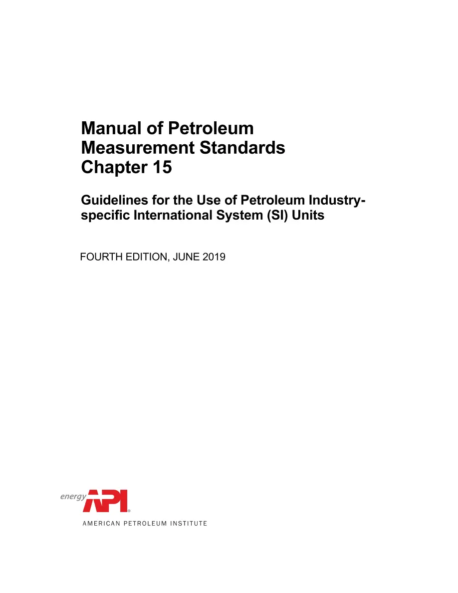 API MPMS Chapter 15 (R2024) pdf