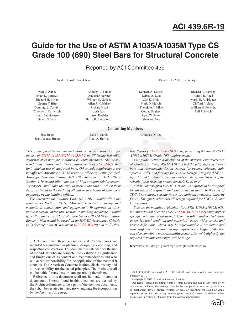 ACI 439.6R-19 pdf