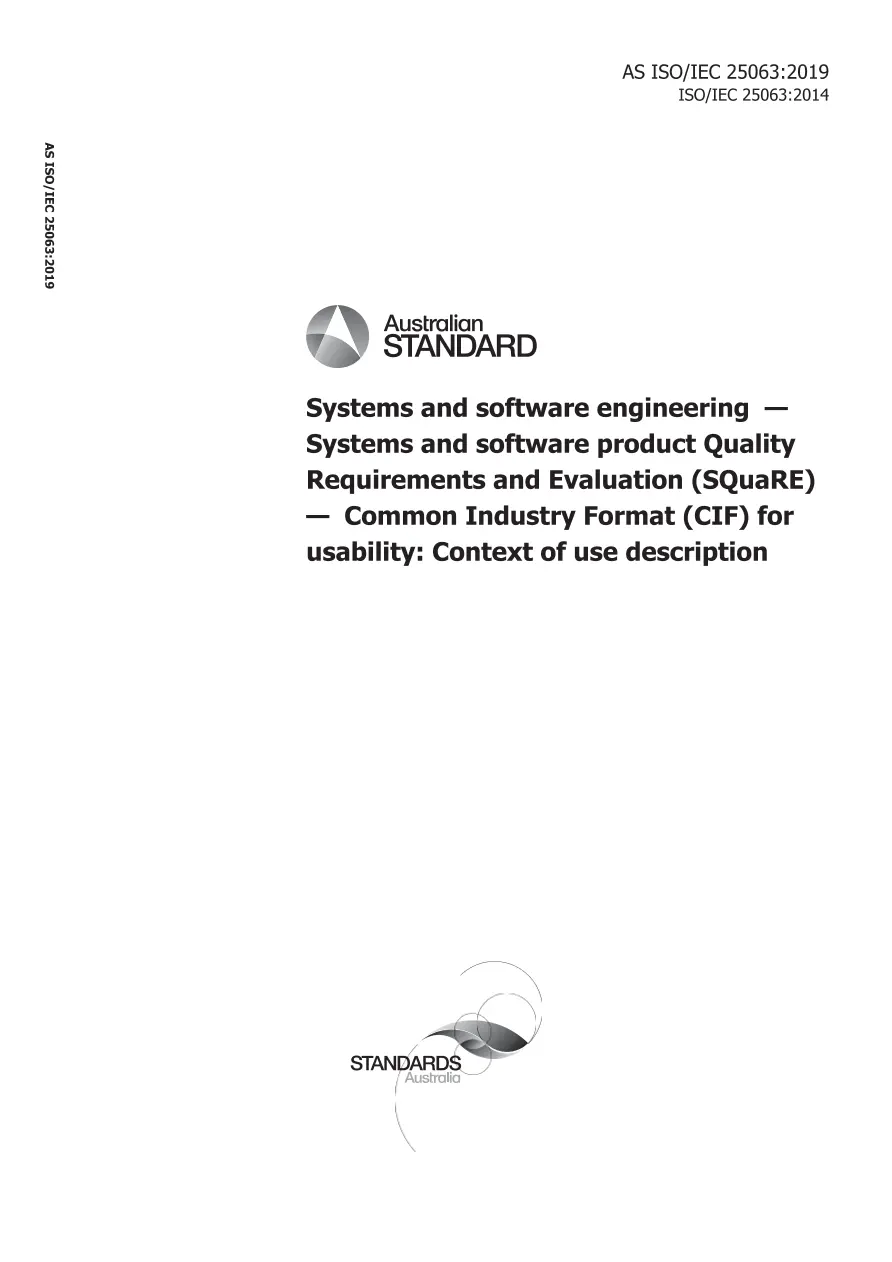 AS ISO/IEC 25063:2019 pdf