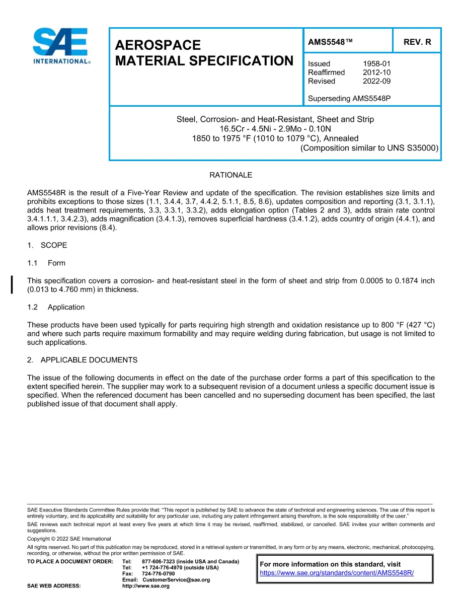 SAE AMS5548R pdf