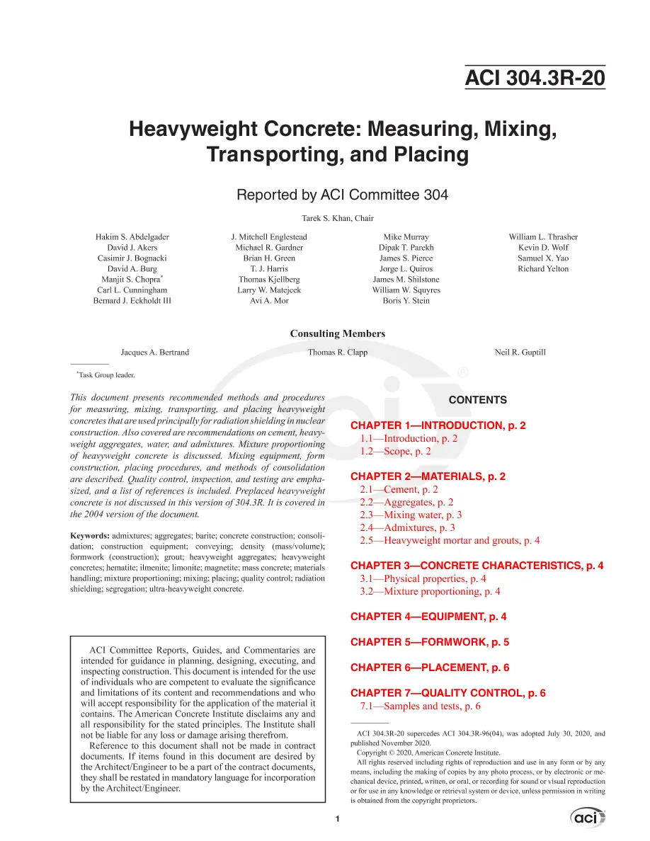 ACI 304.3R-20 pdf