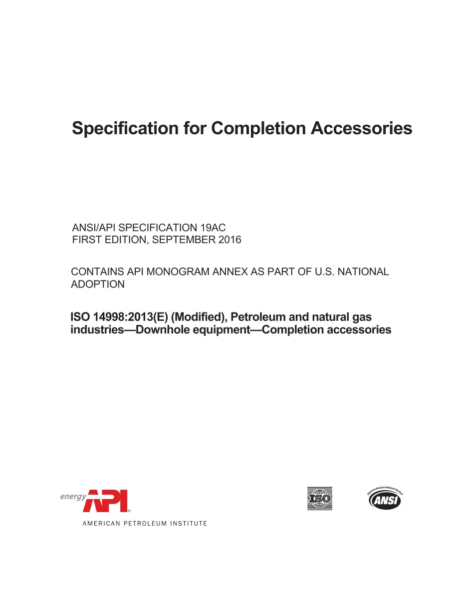 API Spec 19AC (R2022) pdf