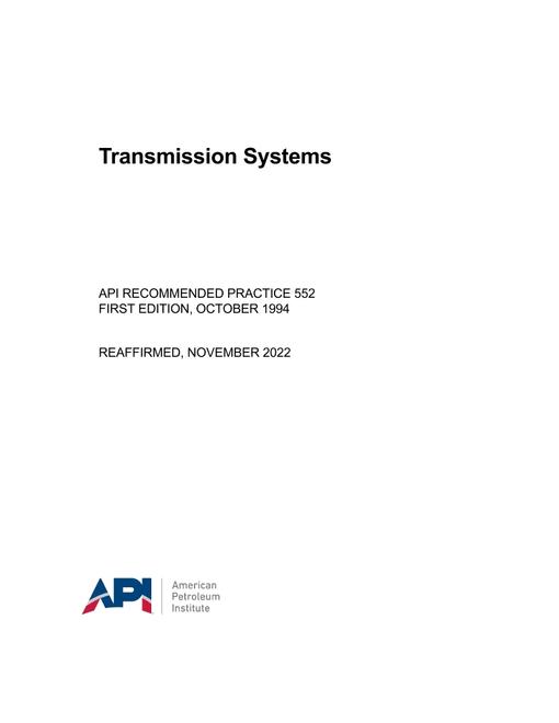 API RP 552 (R2022) pdf