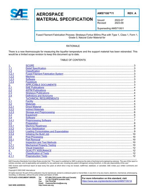 SAE AMS7100/1A pdf