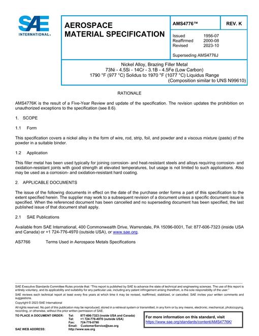 SAE AMS4776K pdf