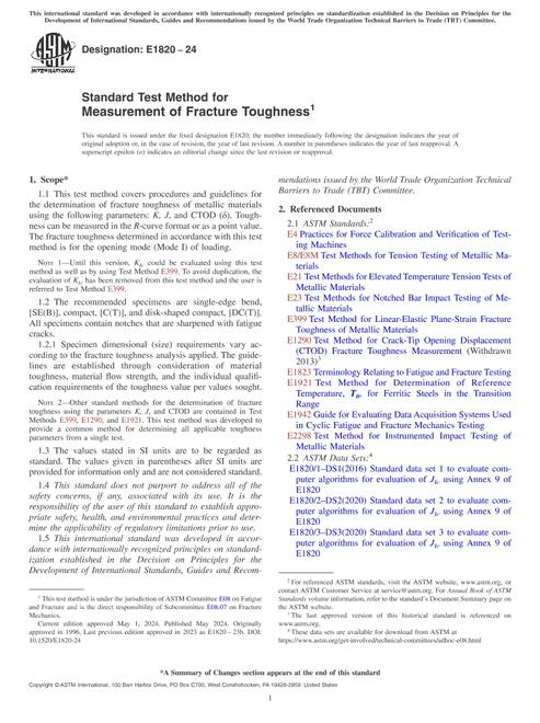 ASTM E1820-24 pdf