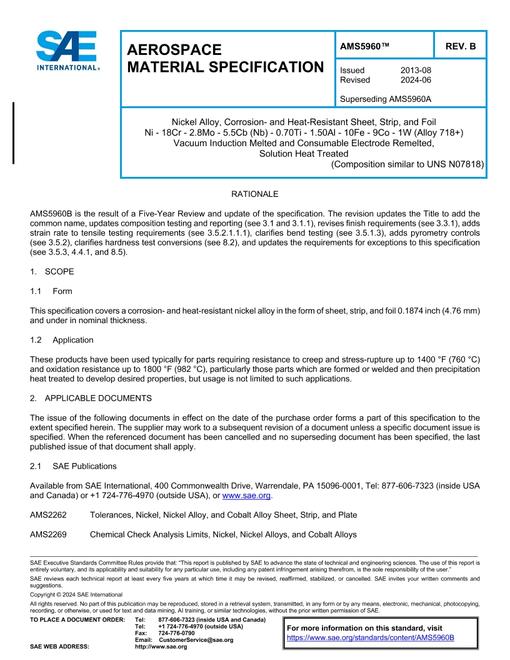 SAE AMS5960B pdf