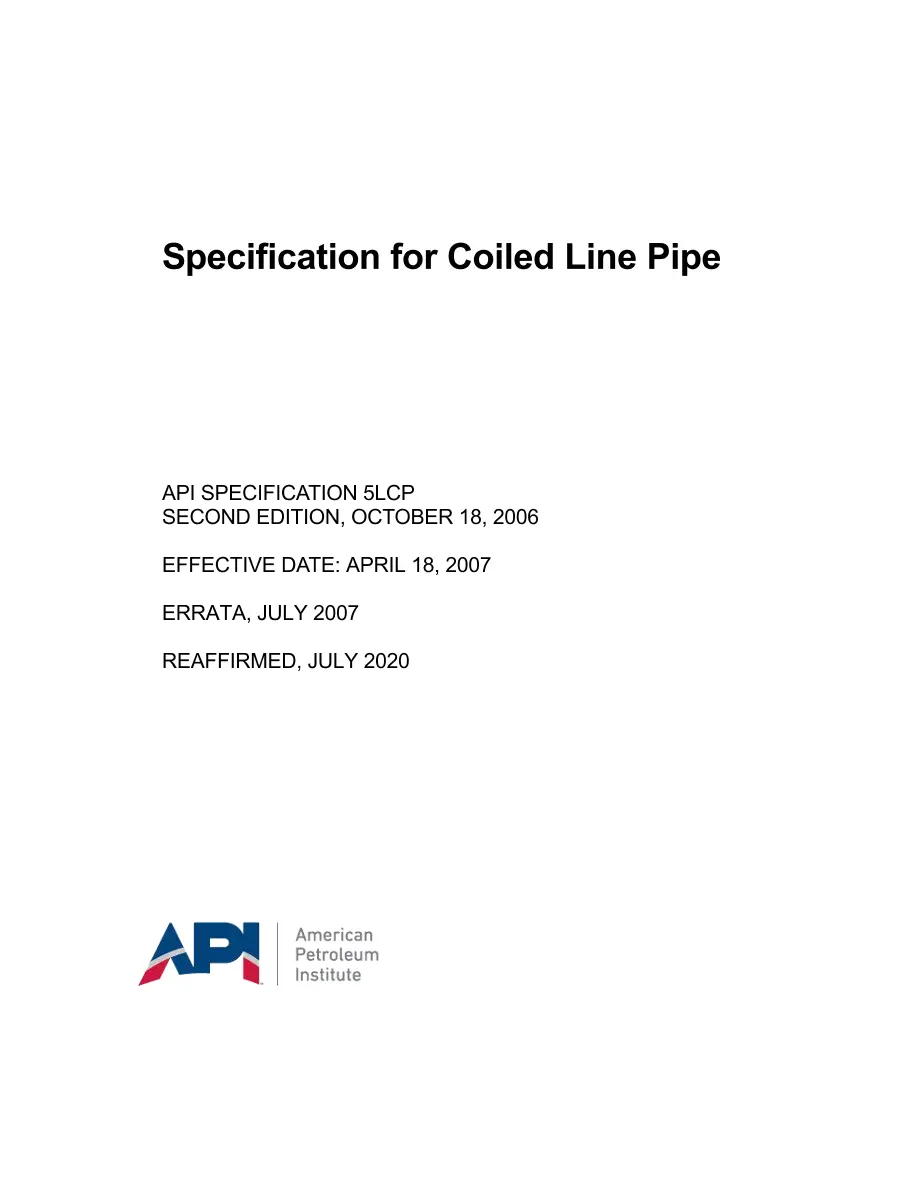 API Spec 5LCP (R2020) pdf