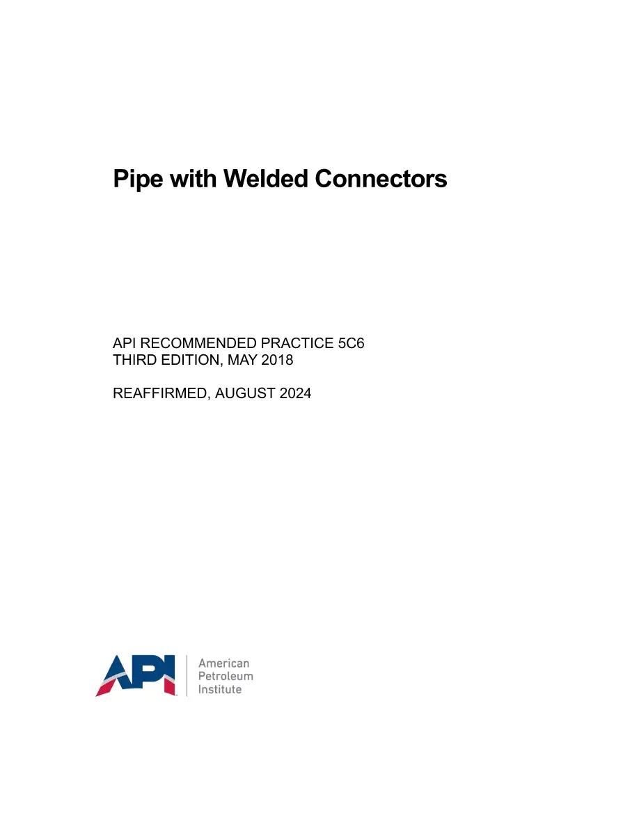 API RP 5C6 (R2024) pdf