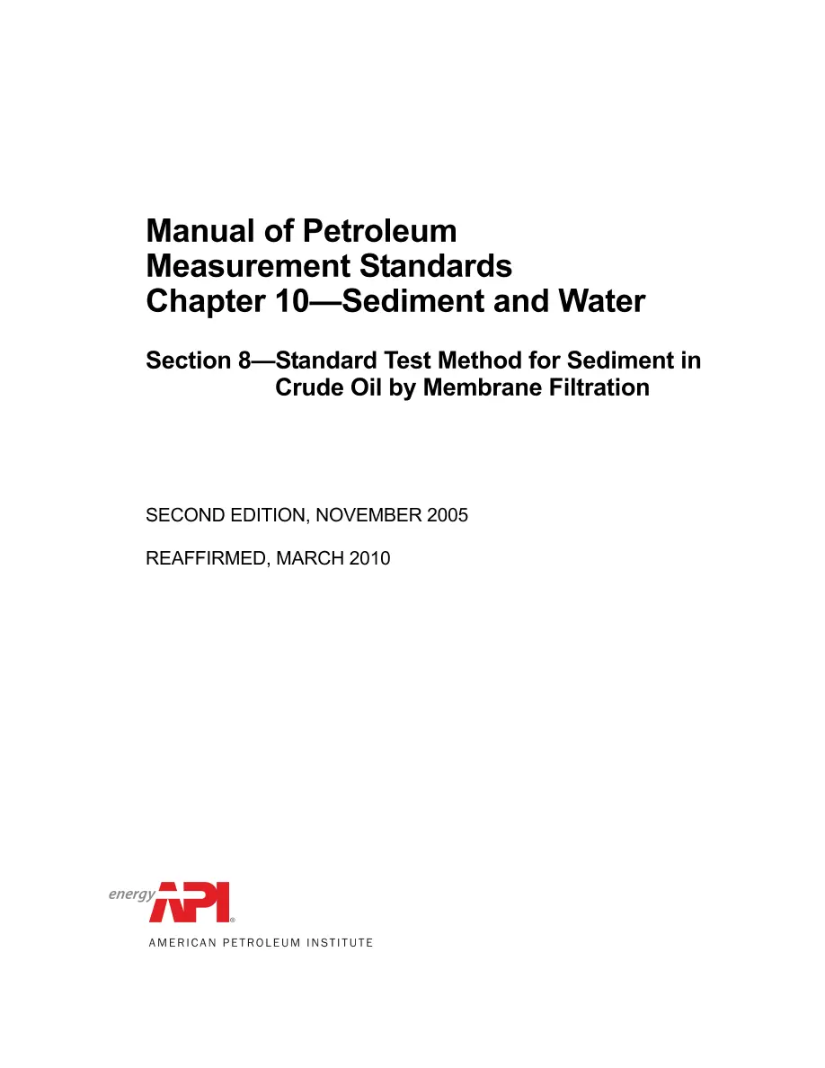 API MPMS Chapter 10.8 (R2010) pdf