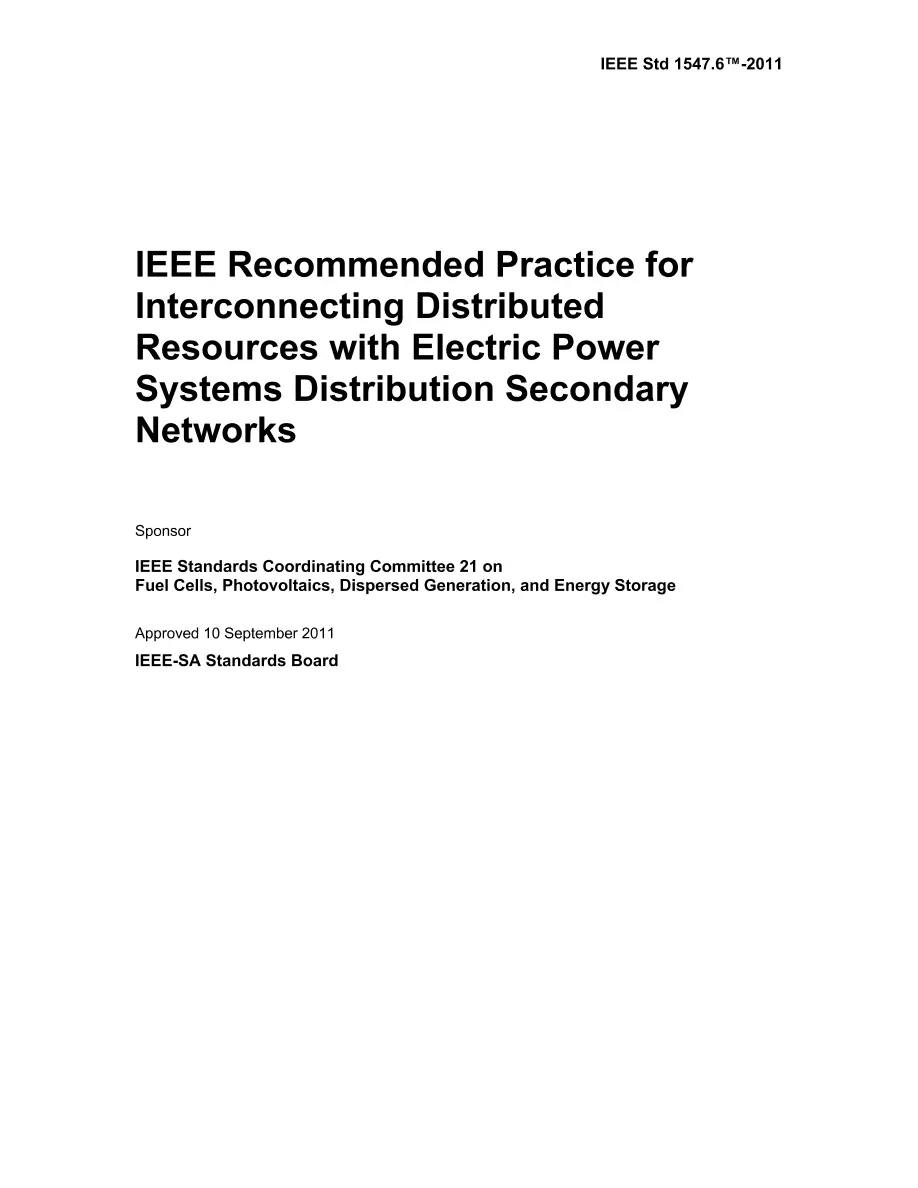 IEEE 1547.6-2011 pdf