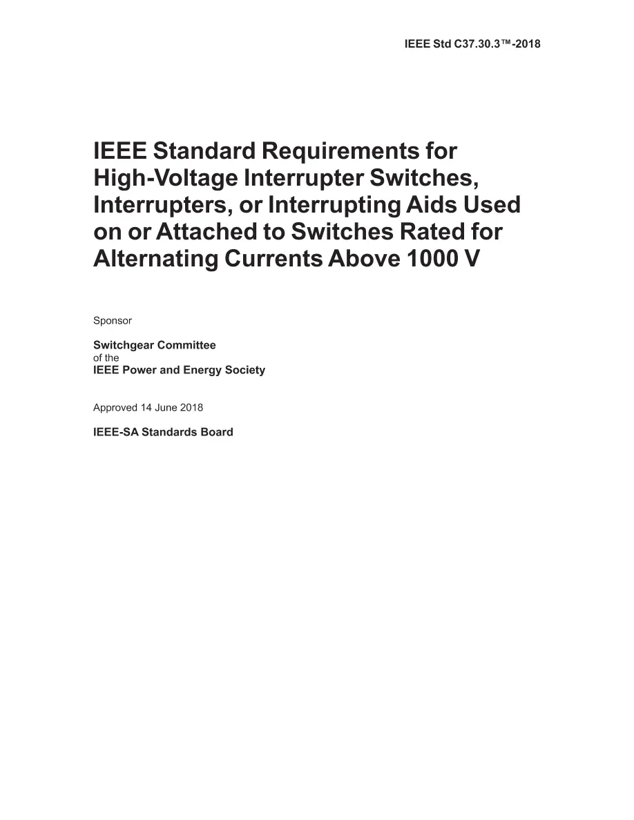 IEEE C37.30.3-2018 pdf