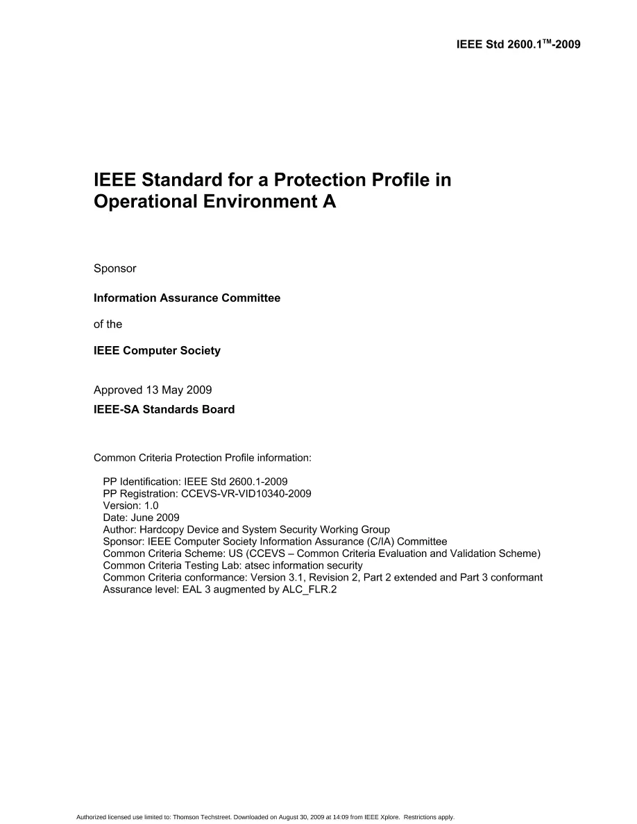 IEEE 2600.1-2009 pdf