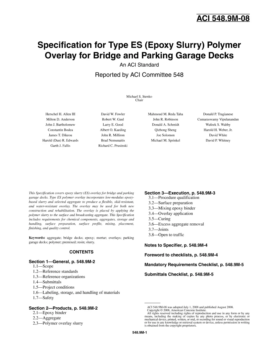 ACI 548.9M-08 pdf