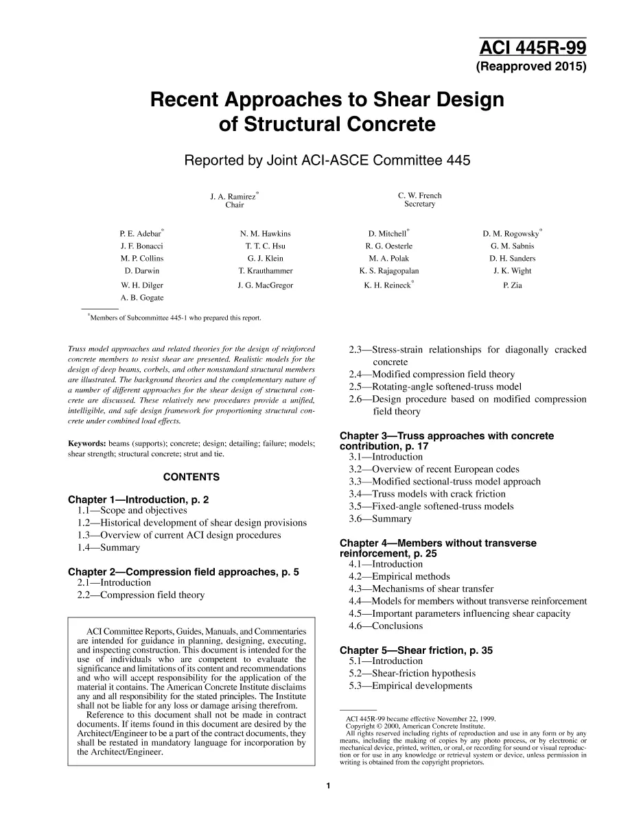 ACI 445R-99 (R2015) pdf