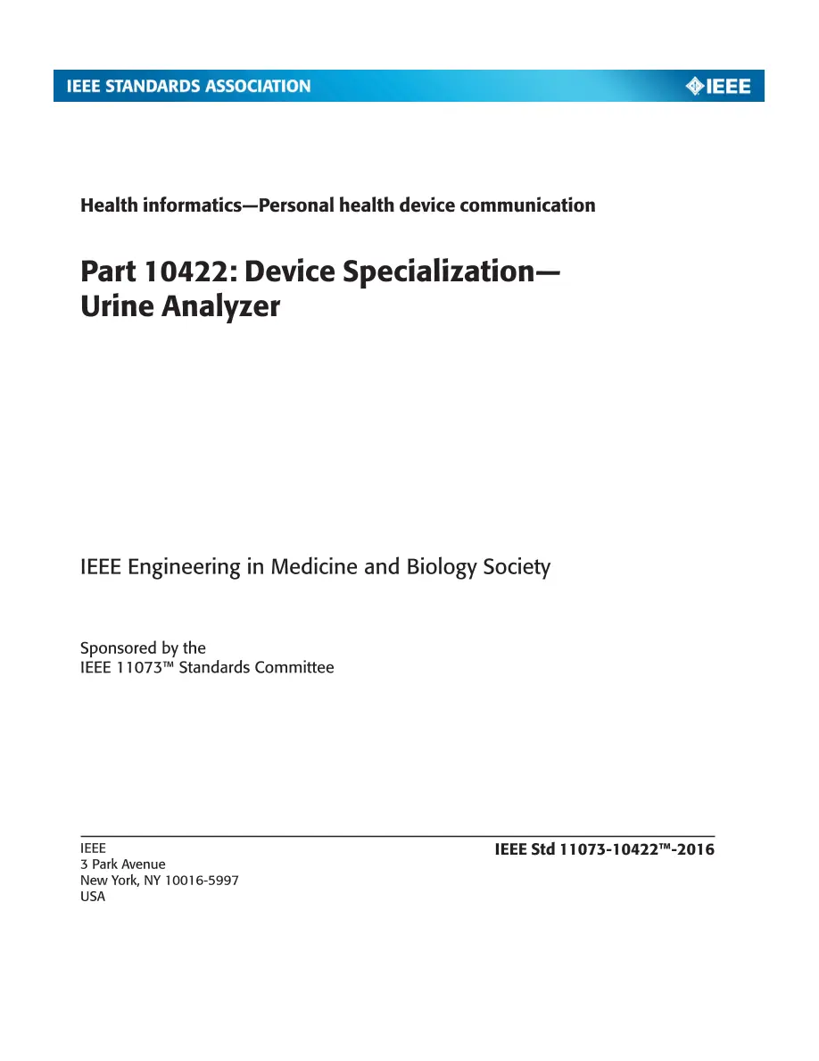 IEEE 11073-10422-2016 pdf