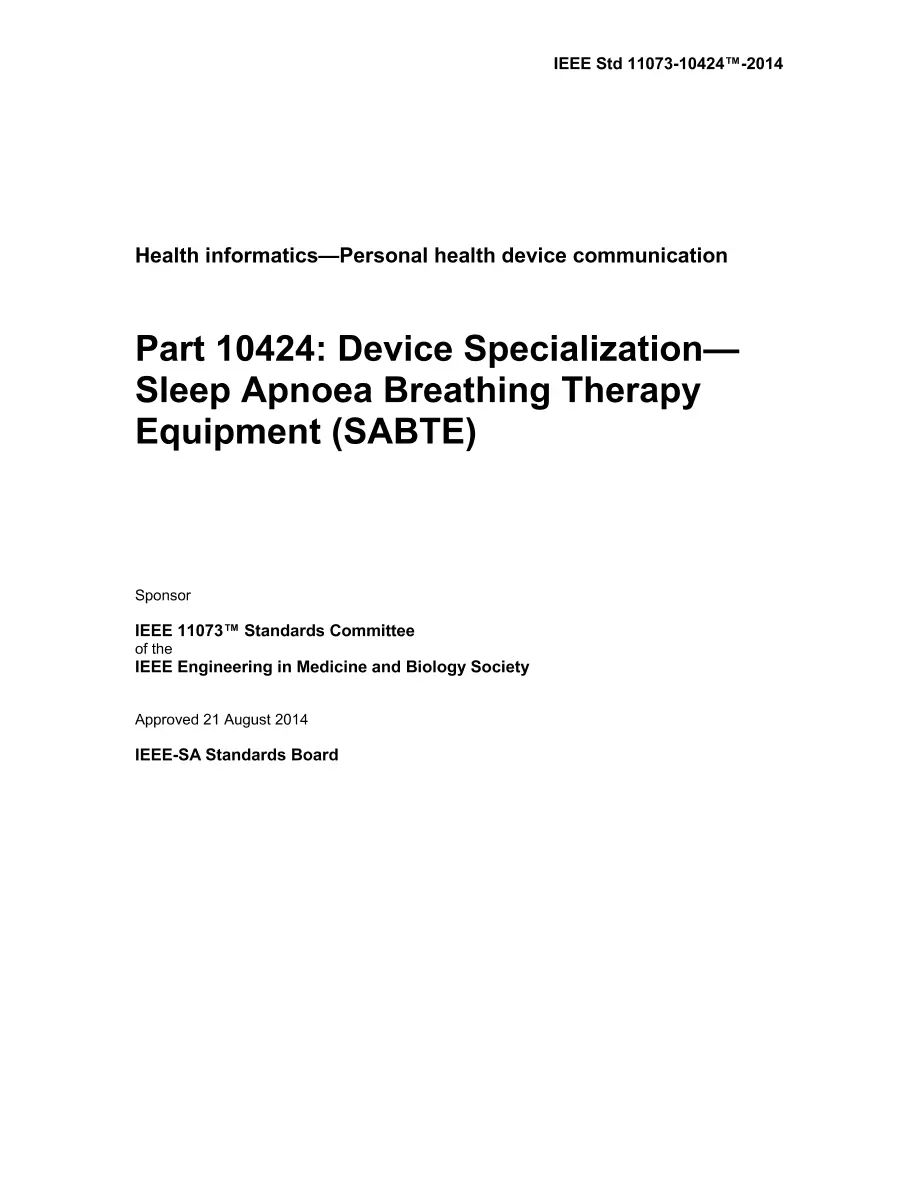 IEEE 11073-10424-2014 pdf