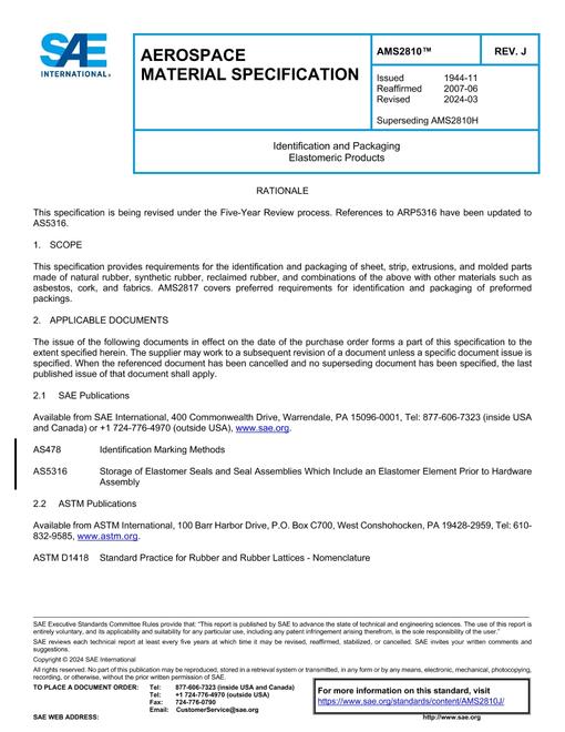 SAE AMS2810J pdf