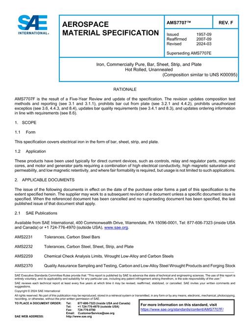 SAE AMS7707F pdf