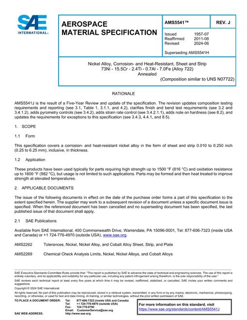 SAE AMS5541J pdf